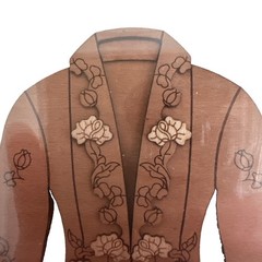 Traditional Nyonya Kebaya Yellow Rose Malaysia 2-Dimensional Art Piece By Arch