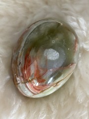 Marble Alabaster Carved Polished Egg Art Decor Paperweight 3″ Long