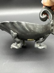 VTG Maitland Smith Hand Made Bronze Shell Footed Serpent Fish Trinket Dish Art