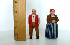 Vintage Pair of Hand Carved Hand Painted Swiss Couple Alpine Wyss?