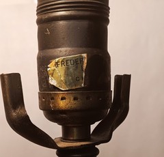 1950s FREDERICK COOPER vtg asian tea canister hollywood regency table lamp art
