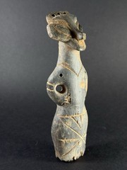RARE ANCIENT VINCA NEOLITHIC STONE CARVED STATUETTE OF ALIEN LIKE FIGURINE