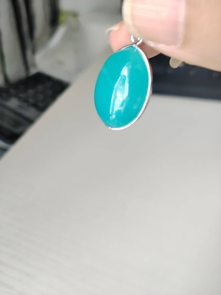 Natural Beautiful ice Amazonite Quartz Crystal Beads Pendant
