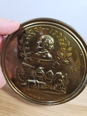 Lot Of 3 Vintage Decorative Brass Plates All Made In England