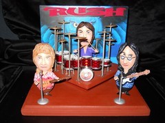 Rush Music Band by John Lamouranne The Egg Man Sculpture 2014 behind Glass RARE