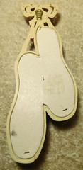 Unbranded~Vintage Pink & Off White Ballerina Shoes Wall Decoration