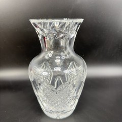 Waterford Lead Crystal Wedding Heirloom Vase Wedge Cut Discontinued Heavy Clear