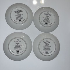 Charles Fracé Wild Innocents COMPLETE Set 4 Plates Lion Tiger Leopard Cheetah