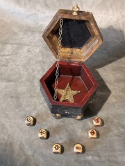 Custom-Crafted Set of Occult Divination & Astrological Dice With Planetary Altar