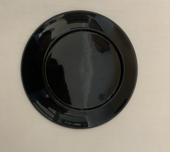 Black Gold Plastic Lacquerware Japan Demitasse 4 Coffee Cups & Saucers 3 Spoons
