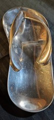 NOVELTY METAL “FLIP FLOP” – BEACH DECOR – TRINKET DISH / SPOON REST