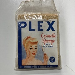 Vintage Mid-Century Plex Cosmetic Sponges in Original Packaging Lot