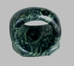 300 BC Authentic Ancient Roman hololith Ring Engraved Gemstone Bull MUSEUM GRADE