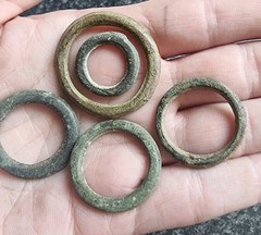 Celtic Ring Proto Money Ancient Currency Bronze Antique Metal Detecting Find (2)