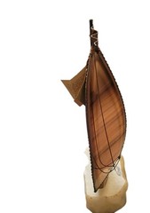 Vtg John De Mott Copper 10″ Sail Boat on Quartz Base Signed Nautical Gift