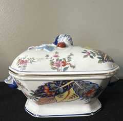 VTG 1970’s BOHO CHIC COVERED TOBACCO LEAF DISH~BY SEYMOUR MANN FINE CHINA~RARE