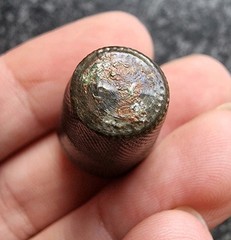 Post Medieval Thimble Antique Metal Detecting Find 23x17mm (26)