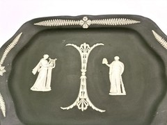 ANTIQUE WEDGWOOD GREEN JASPER DRESSER TRAY WEDGWOOD CIRCA 1860