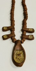 Pre Columbian, Pottery, Necklace, Pendant, Handmade Signed