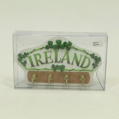 Ireland Wall Mounted Wooden Key Holder Key Organizer Hook IRELAND Shamrock Deco