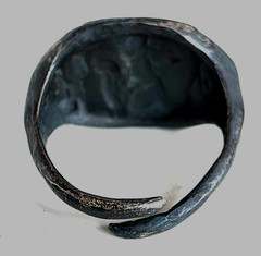 300 BC Ancient Roman Silver Ring Mithras mystery god of legions and victories