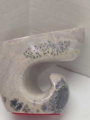 UNUSUALLY SHAPED ABSTRACT HAND-CARVED SIGNED SOAPSTONE TRINKET BOX W LID-UNIQUE!