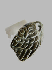 300 BC Ancient Greek Carved Engraved Gemstone Pendant Owl of Athena Amulet Relic