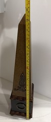 Vintage Neoclassical Style Brass Composition and Partial Ebonized Table Obelisk