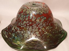 CLUSTER vtg studio art glass sculpture bowl goose bay yellowstone park western