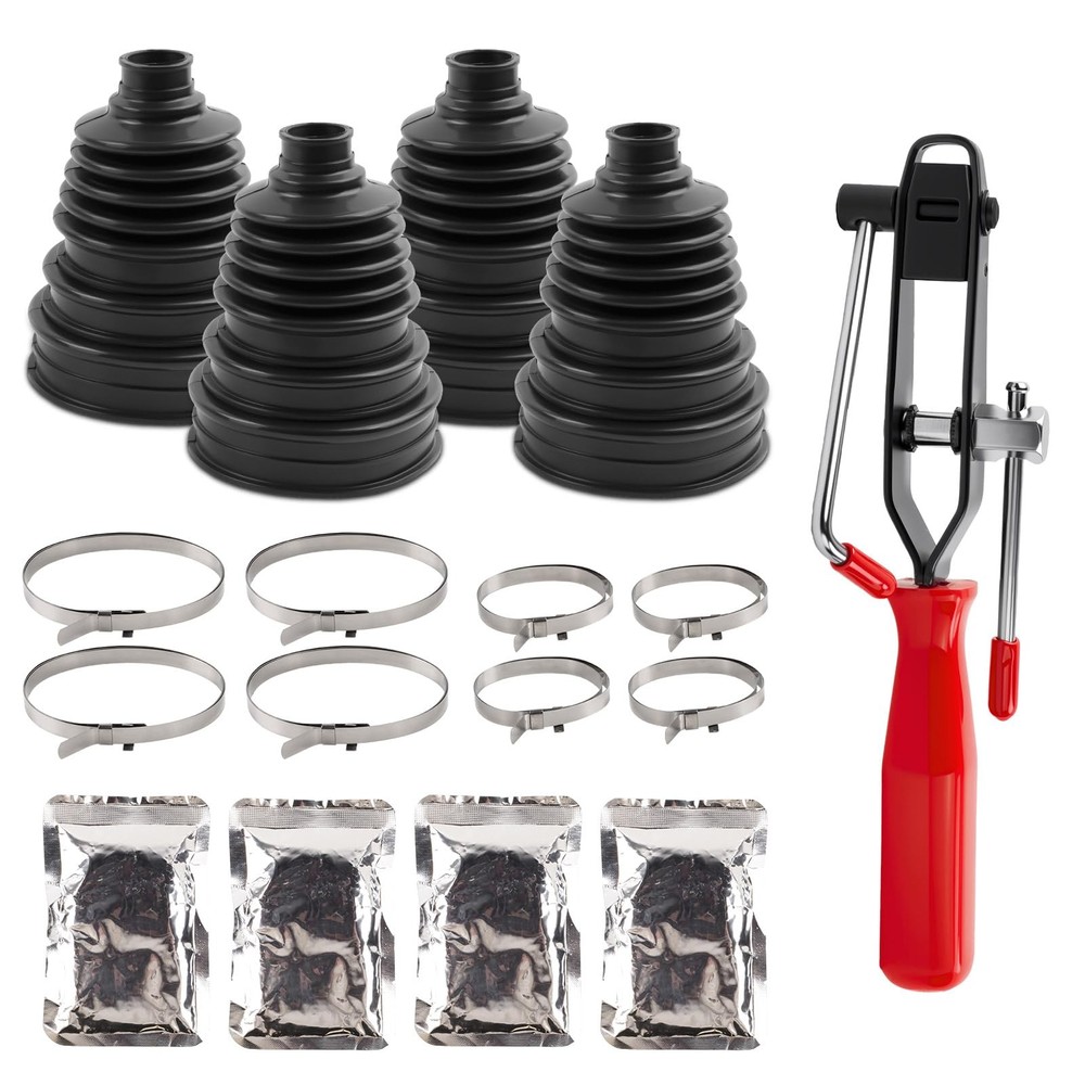 New Upgrade 4PCS Universal CV Axle Boot Repair Kit, Fits 26Mm-34Mm Shafts, 4.92″