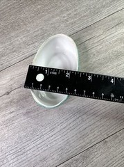 Unbranded Oval Porcelain Glass Trinket Dish Greens Blues 4″