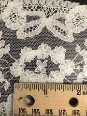 Antique Delicate Handmade White Lace In A Gold Frame Ready to Hang 15” X 12”