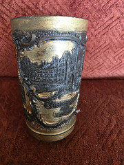 Rare ca. 1901 Souvenir Glasgow International Exhibition Qing Mark Metal Cup