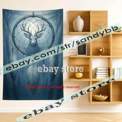Deer Dreamcatcher Tapestry 3D relief look Wall Art decor 39X59 in