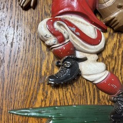 Vintage 1976 Homco Cast Aluminum Football Player Sexton Wall Hanger