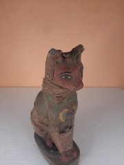 RARE ANCIENT EGYPTIAN ANTIQUITIES Egyptian Mummy Bastet Statue Cat Figure