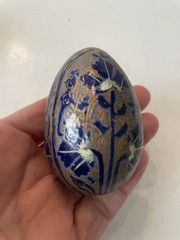9 Vintage Hand-Painted Decorative Eggs Laquered Forest Folk Floral Kashmiri Set