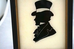 Pair 1940 Reliance Flat Glass Silhouette Southern Gentleman & Sally Lee