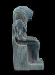 Rare Ancient Egyptian Antiques Goddess Sekhmet Seated Statue Figurine BC