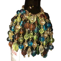 Wine Bottle Stopper Seal Beaded Wine Bottle Necklace Charms #2