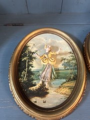 Vintage Empire 2pc 3D Wall Decor – Victorian Boy & Girl – Made in Italy – RARE