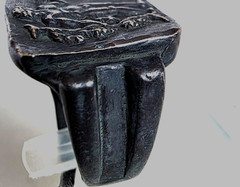 300 BC Ancient Greek Silver Ring Dionysus god of wine-making orchards, fertility