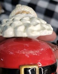 Jiggling Santa Ceramic Figurine Fitz & Floyd Gift Gallery Christmas Bobblehead