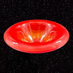 Antique 1920s Northwood Chinese Coral Amberina UV Glow Footed Rolled Rim Bowl