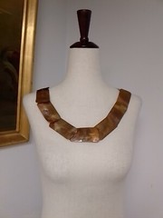 Brutalist Copper Belt Necklace Industrialist Modernist Steampunk Armor Metalwork