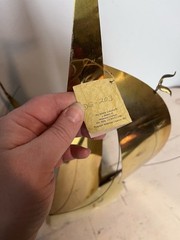 Vtg DeMott And Signed Brass Metal Sail Boats Nautical Sailing MCM Lot of 3 70s