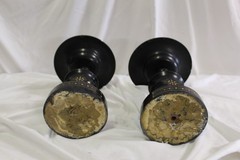 Antique Pair of Black Basalt Garnishments