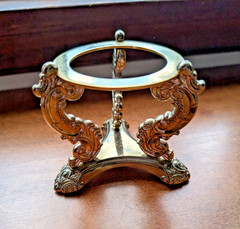 Vintage Godinger Art Sphere Orb Display Stand – Ornate Gold Metal