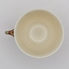 VTG Belleek Shamrock Basketweave Pattern Parian China Teacup & Saucer 1946-1981