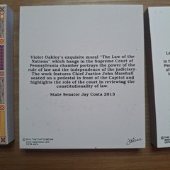 Cat’s Meow Village Violet Oakley PA Capitol Murals 3-Pc Set Senator Jay Costa